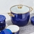 Retro 8 peças Esmalte Iogurte Conjunto Produtor Azul Marinho - comprar online