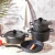 Conjunto de luvas de forno e utensílios de cozinha de fundição de diamante biológico 7 peças