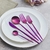Conjunto de talheres Karaca Orion Purple 30 peças para 6 pessoas