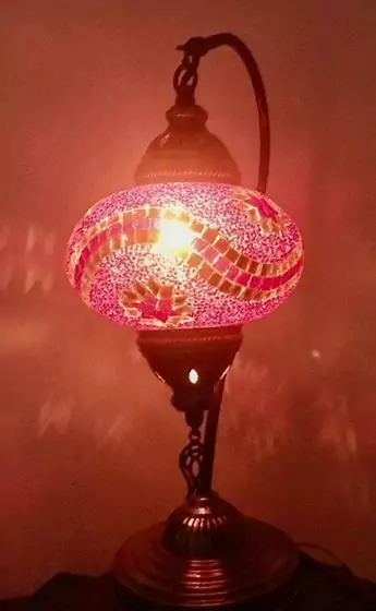 LÂMPADA DE MESA MOSAICO TURCO - KRMZPH66