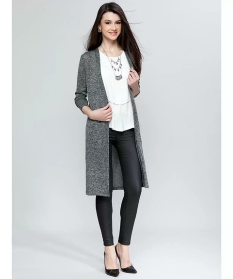 Cardigan Feminino Standard Fit – Antracite