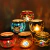 Mosaico Turco Suporte de Velas (Mix Color/09) 6 Peças