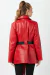 Imagem do Jaqueta Couro Cordeiro Genuínoa Gabardina Para Feminino