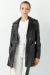 Jaqueta Couro Cordeiro Genuínoa Gabardina Para Feminino - Sea And Cherry