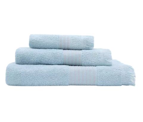 Juego de Toallas de Baño Origen Turco Azul para Hamam Turco/Aya 100% Algodón Jacquard 3 Piezas