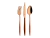 ELEGANTE CONJUNTO DE TALHERES "S" BRONZE 24 PEÇAS