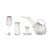 Conjunto de vidro Hailey ouro 49 peças