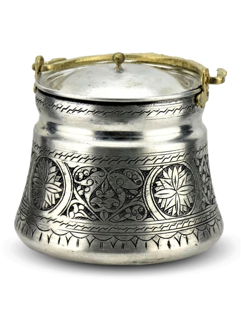 Olla de cobre para fermentación y almacenamiento de yogur Bakrac - Estilo otomano SN08581