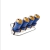 Conjunto de Especiarias de Vidro Turca / Gold Berry - 5 Peças - A584 - comprar online