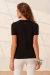 Blusa Feminino Caxemira Puro – Very Peri Basic Manga Curta - SEASLC084 - tienda online