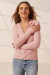 Cardigan de Caxemira de Lã Australiana Para Feminino Amelia Manga Longa Com Capuz - SEASLC079022 - Sea And Cherry