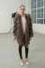 Trench Coat Casaco Feminina Com Detalhes de Seda Puro e Pele de Raposa Dois Lados - SEASLCAPA9008