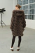 Trench Coat Casaco Feminina Com Detalhes de Seda Puro e Pele de Raposa Dois Lados - SEASLCAPA9008 - comprar online