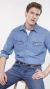 Camisa Jeans Andy Turca Para Masculino / Regular Fit - MV054