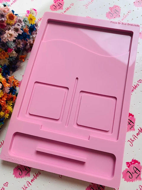 Molde Placa Qr Duo Ondulada