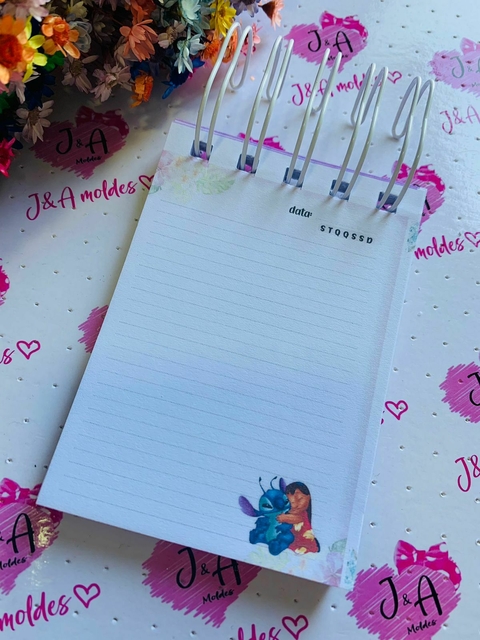 Miolo Bloco A7 Lillo e Stitch junto com o Wire-o