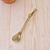 Bombilla alpaca con apliques en bronce - comprar online