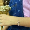pulseira flor rosa