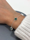 pulseira três trevos verde