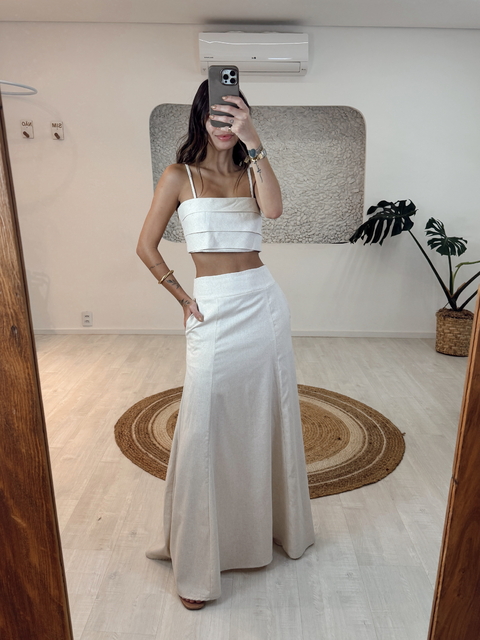 Saia Carmen - Linho - comprar online