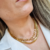 Colar Choker Elos lisos dourado - loja online