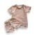 CONJUNTO REMERA Y SHORT LINO CREEP NATURAL