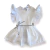 Vestido Blanco Lazo y Volados