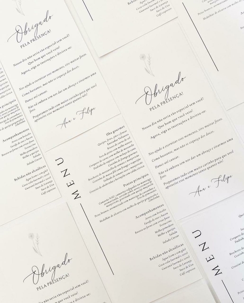 Menu Frente e Verso