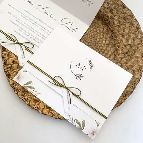 Convite de Casamento com Vinco