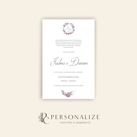 Convite de Casamento Digital