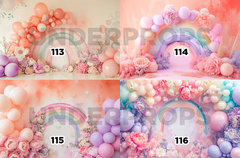 GLOBOS + ARCOIRIS - Underprops Fondos Para Fotografía
