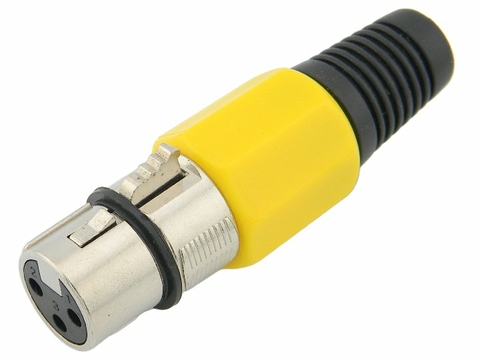 Plug XLR femea amarelo jccn0008 Storm