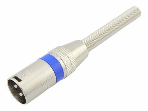 Plug XLR macho azul com mola pgcn0016 Storm