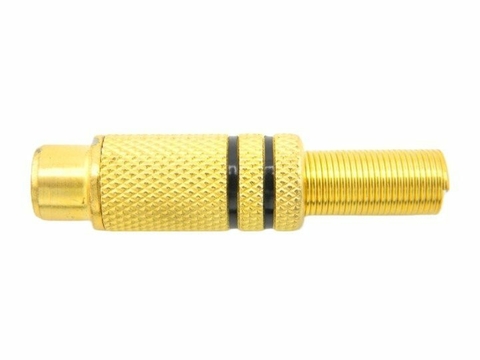 Plug rca femea metal preto 062-5590 Pix