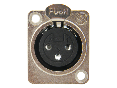 Conector XLR femea painel P3FNN01 Santo Angelo