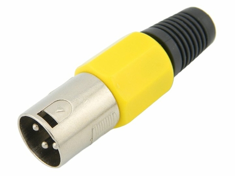 Plug XLR macho amarelo pgcn0008 Storm