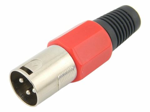 Plug XLR macho vermelho pgcn0005 Storm