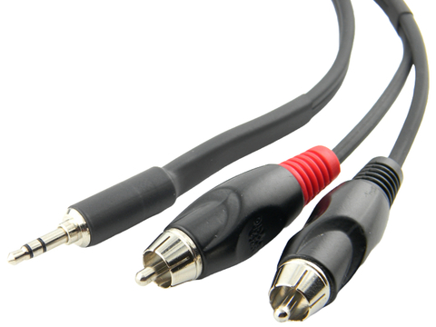 Cabo P2 stereo para 2 RCA 5m AC7 Santo Angelo
