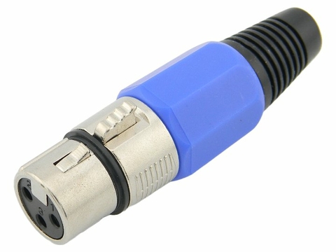 Plug XLR femea azul jccn0006 Storm