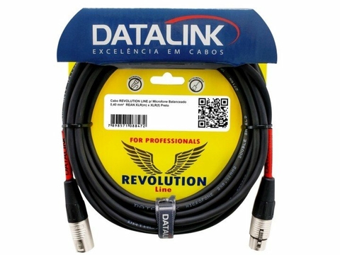 Cabo XLR macho para XLR femea 5m rean revolution Datalink