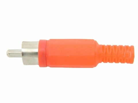 Plug rca macho plastico vermelho 062-1096 Pix