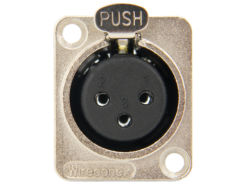 Conector XLR femea painel WC 1023 Wireconex