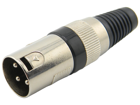 Plug XLR macho preto pgcn0003 Storm