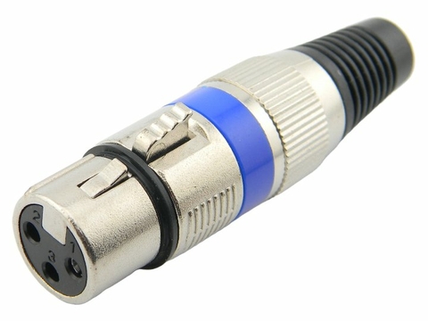 Plug XLR femea azul MXT