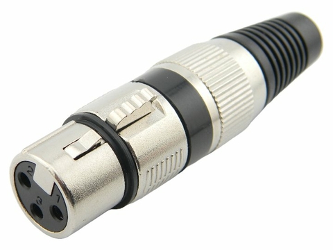 Plug XLR femea preto MXT
