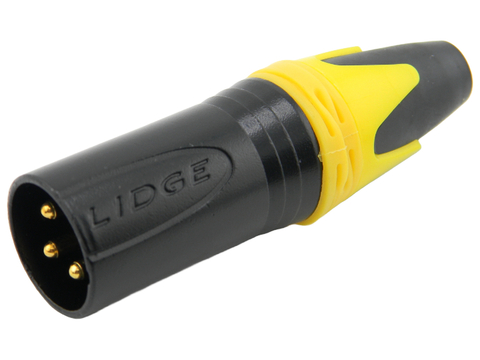 Plug xlr macho amarelo pci-plg-114 PCI