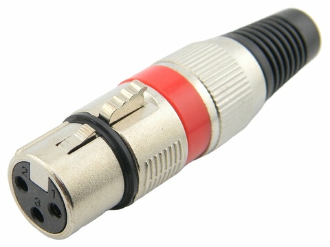 Plug xlr femea vermelho Mxt