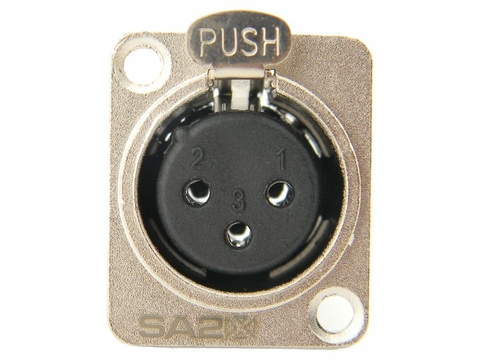 Conector XLR femea painel SA2X Santo Angelo