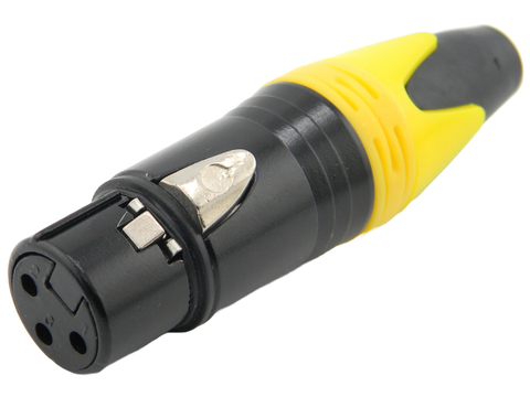 Plug xlr femea amarelo pci-plg-115 PCI
