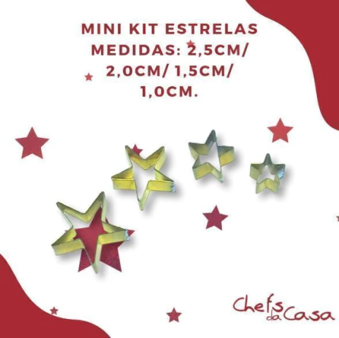 MINI KIT CORTADOR ESTRELA COM 04PCS
